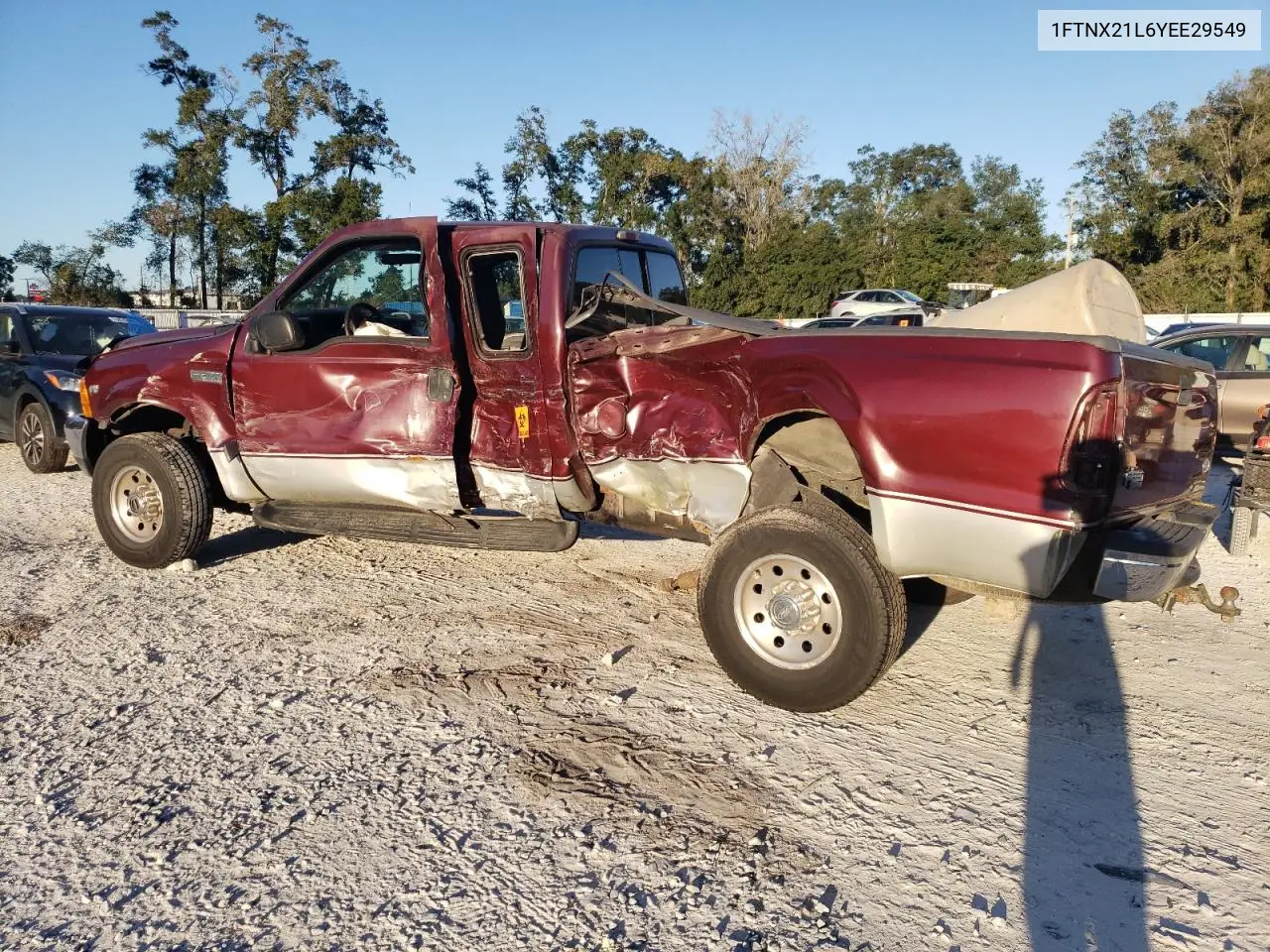 2000 Ford F250 Super Duty VIN: 1FTNX21L6YEE29549 Lot: 74982324