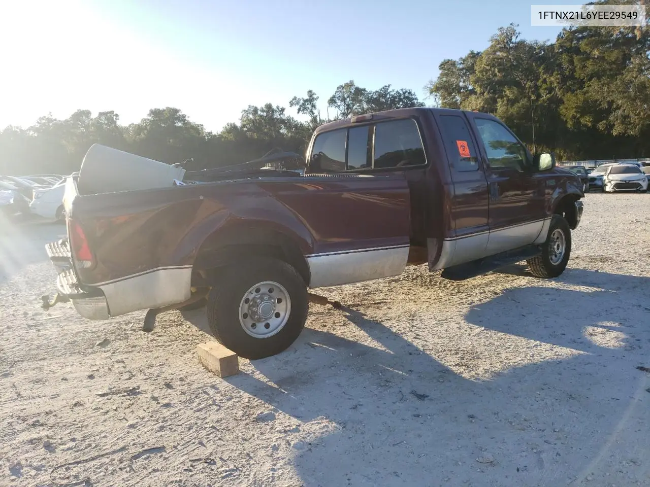 2000 Ford F250 Super Duty VIN: 1FTNX21L6YEE29549 Lot: 74982324
