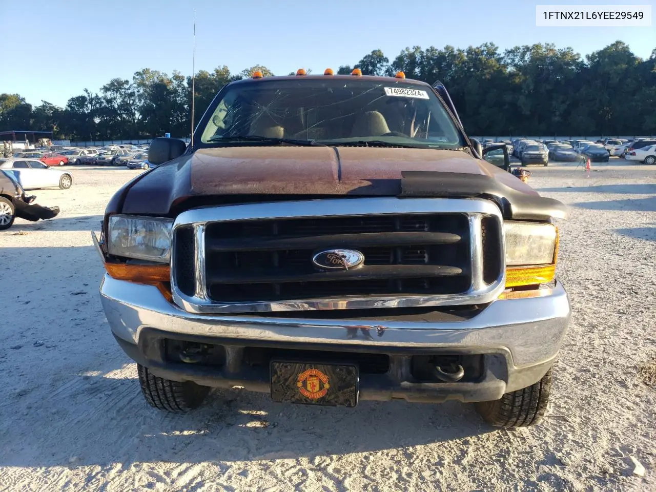 2000 Ford F250 Super Duty VIN: 1FTNX21L6YEE29549 Lot: 74982324
