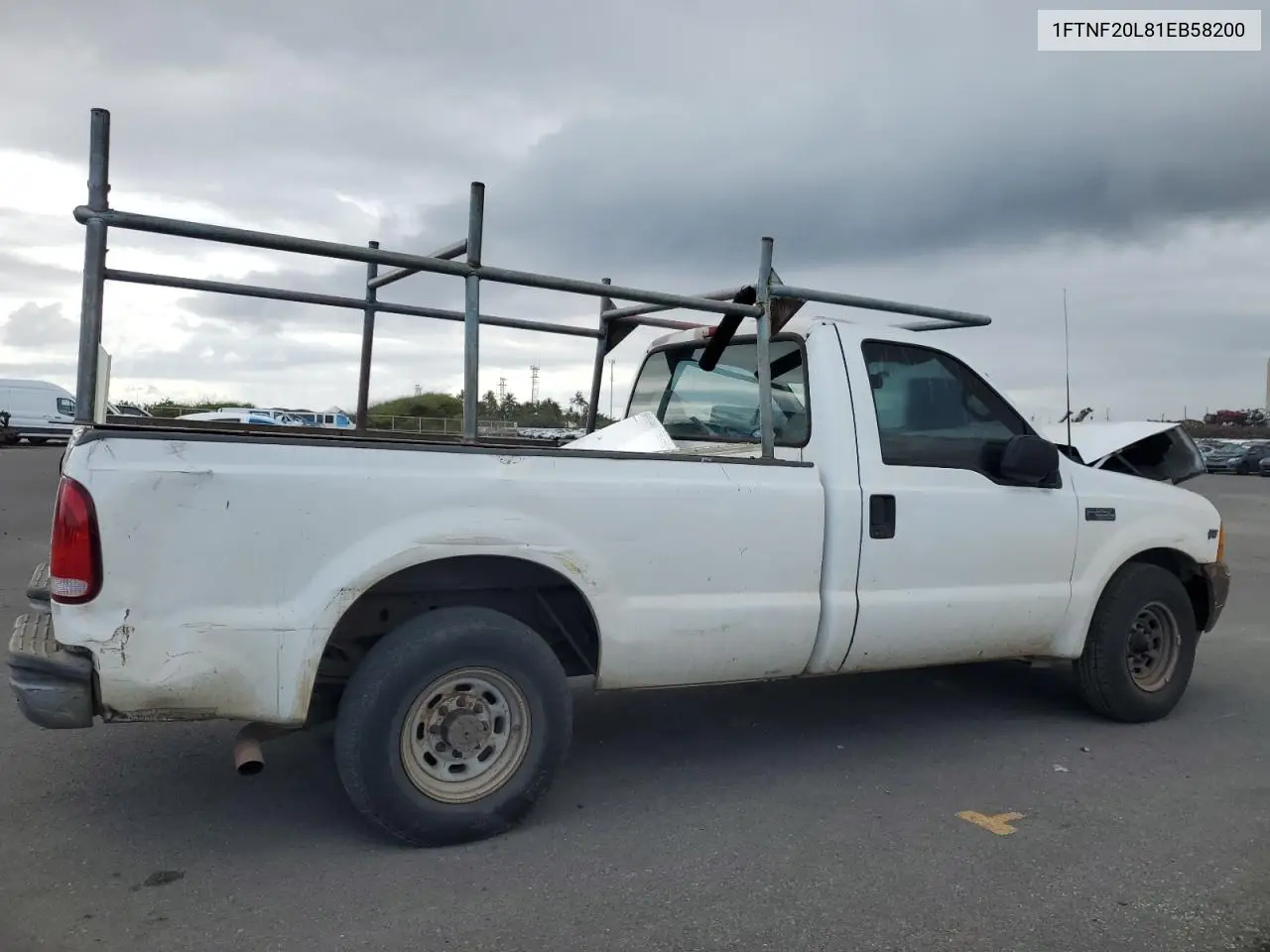 2001 Ford F250 Super Duty VIN: 1FTNF20L81EB58200 Lot: 62792865
