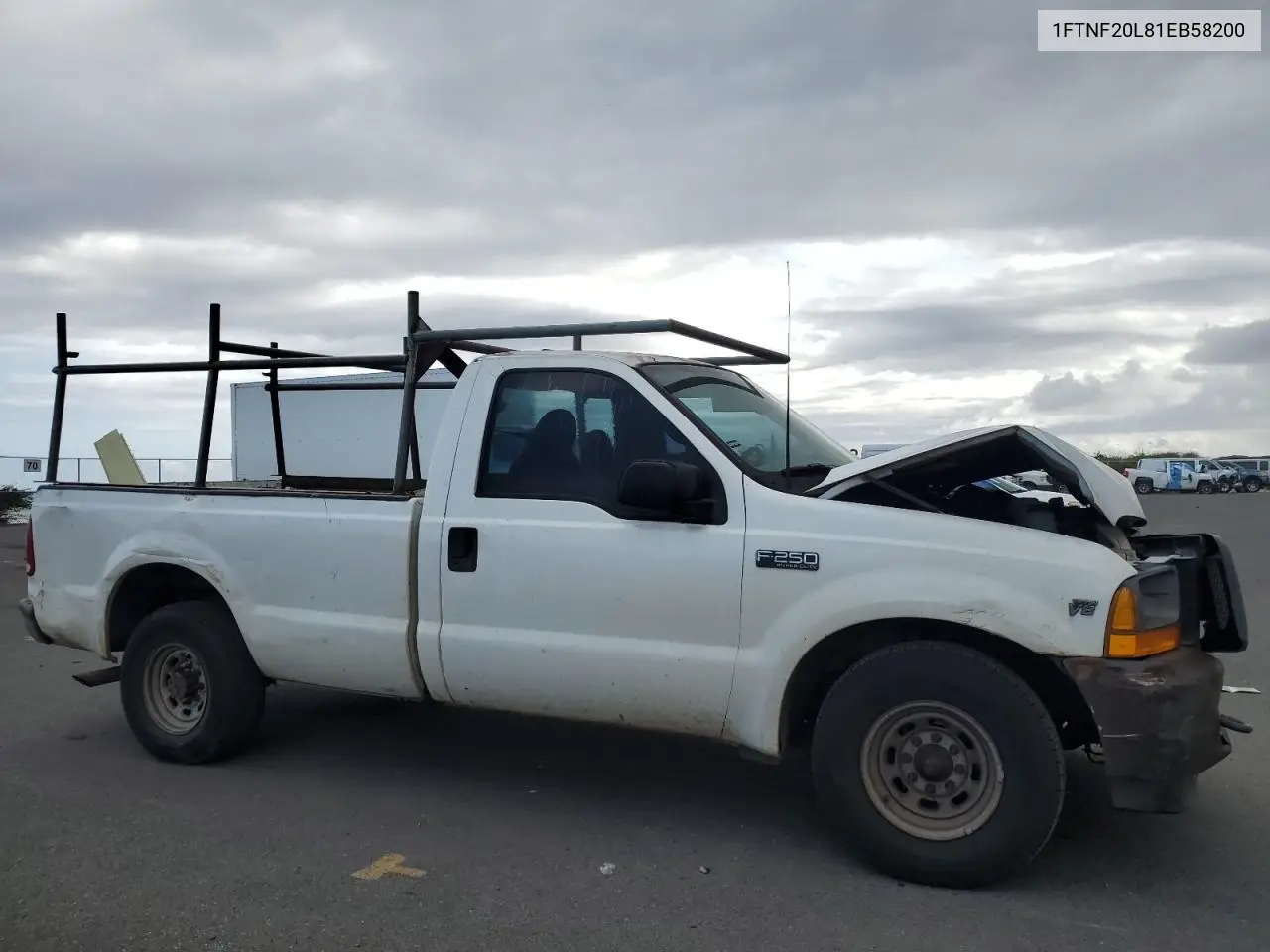2001 Ford F250 Super Duty VIN: 1FTNF20L81EB58200 Lot: 62792865