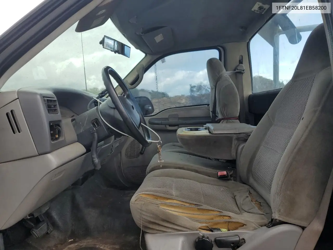2001 Ford F250 Super Duty VIN: 1FTNF20L81EB58200 Lot: 62792865
