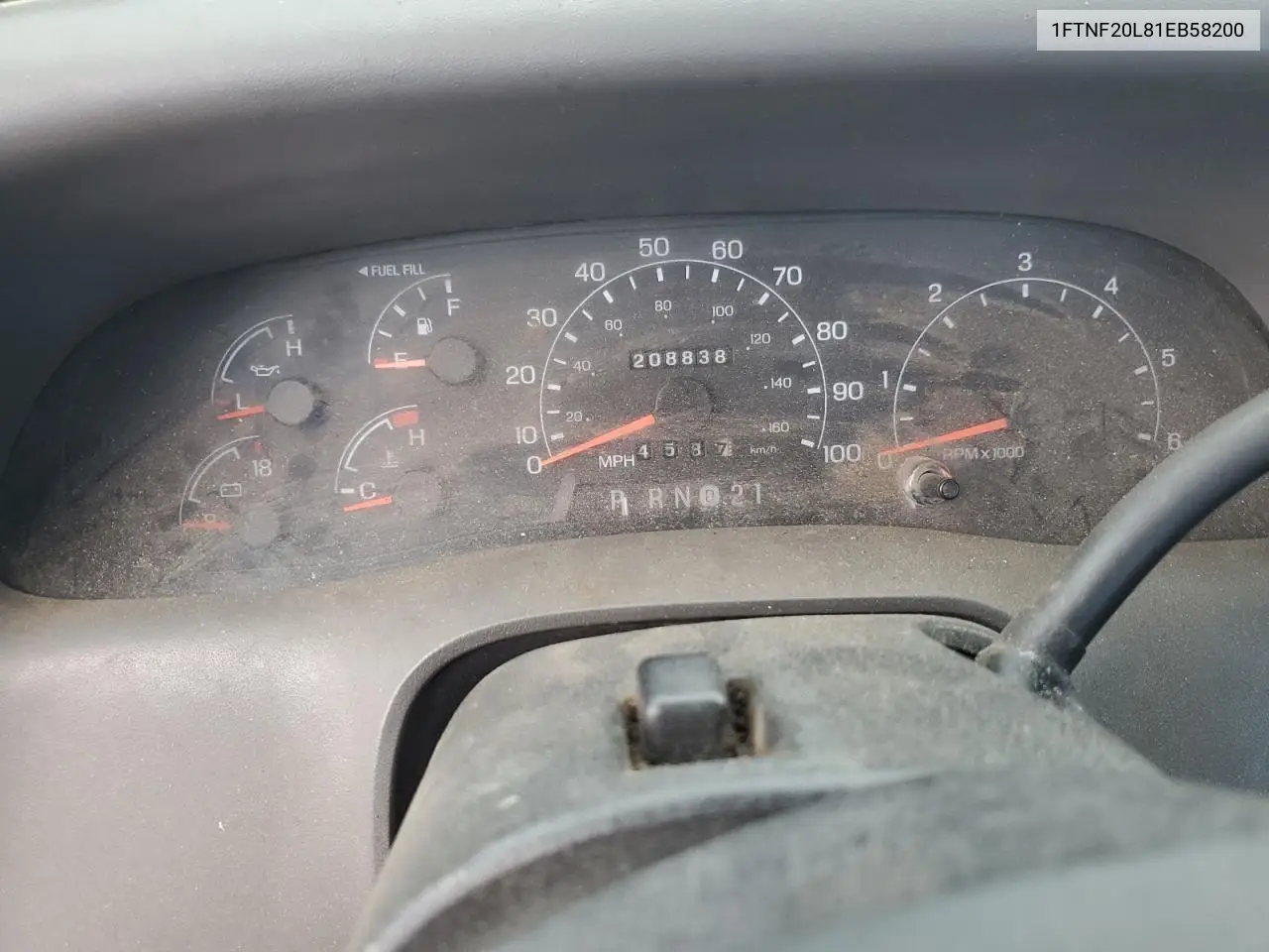 2001 Ford F250 Super Duty VIN: 1FTNF20L81EB58200 Lot: 62792865