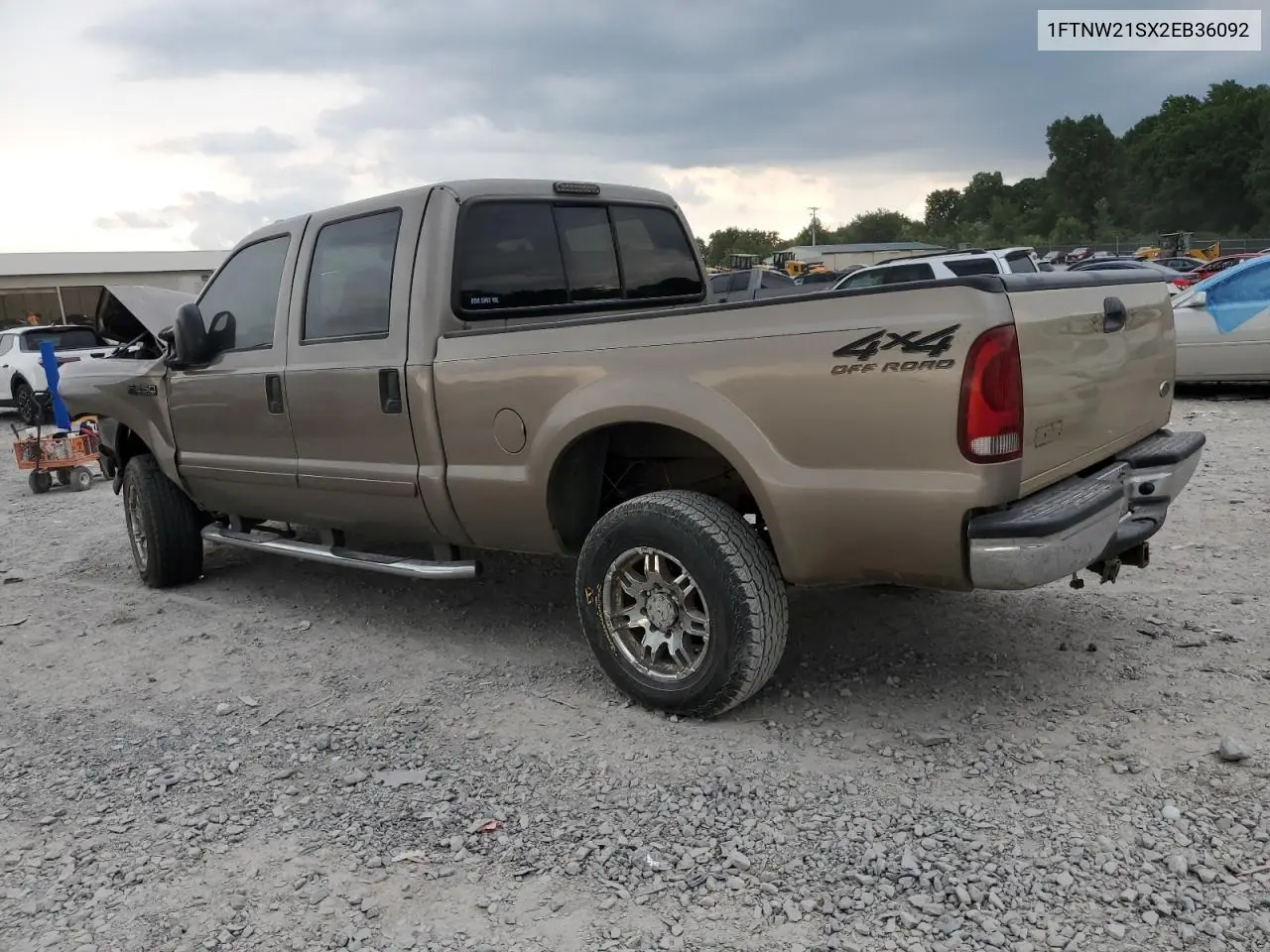 2002 Ford F250 Super Duty VIN: 1FTNW21SX2EB36092 Lot: 62384155