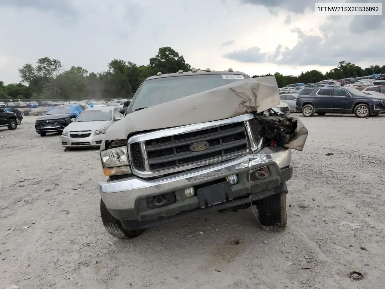 2002 Ford F250 Super Duty VIN: 1FTNW21SX2EB36092 Lot: 62384155
