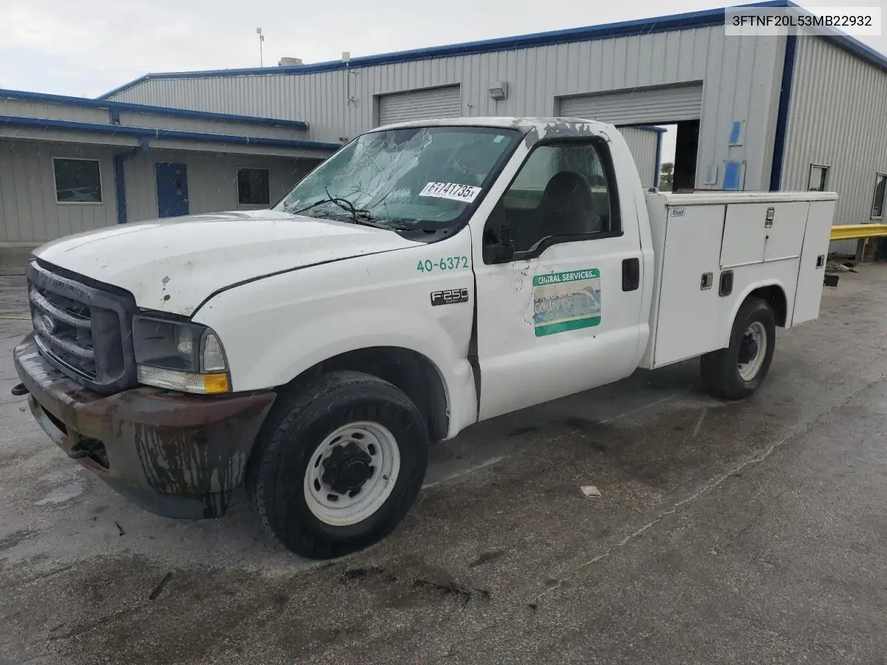 2003 Ford F250 Super Duty VIN: 3FTNF20L53MB22932 Lot: 61741735