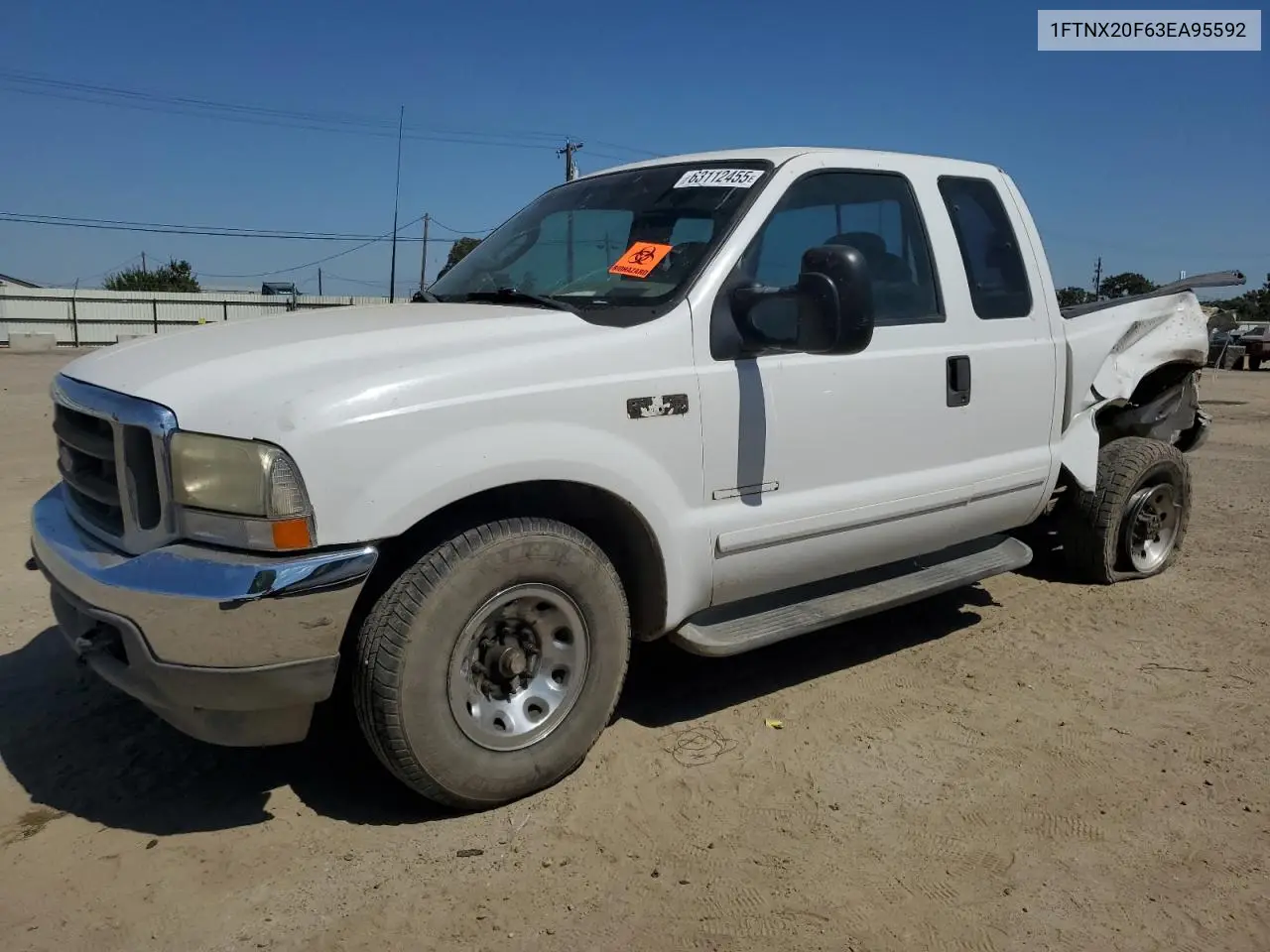 2003 Ford F250 Super Duty VIN: 1FTNX20F63EA95592 Lot: 63112455
