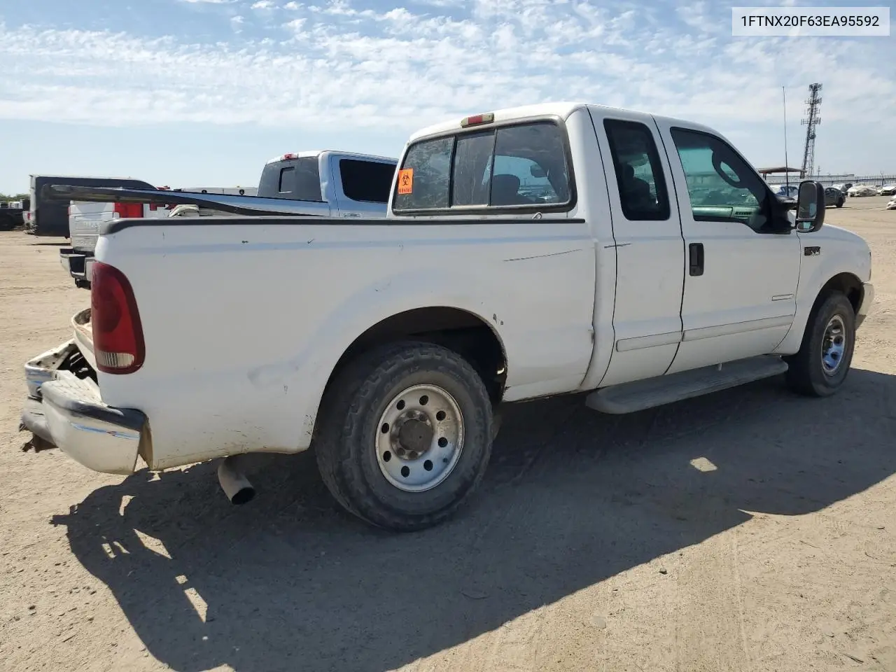 2003 Ford F250 Super Duty VIN: 1FTNX20F63EA95592 Lot: 63112455