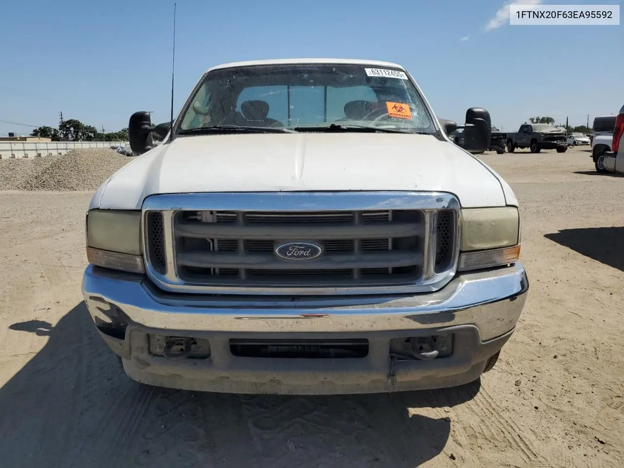 2003 Ford F250 Super Duty VIN: 1FTNX20F63EA95592 Lot: 63112455