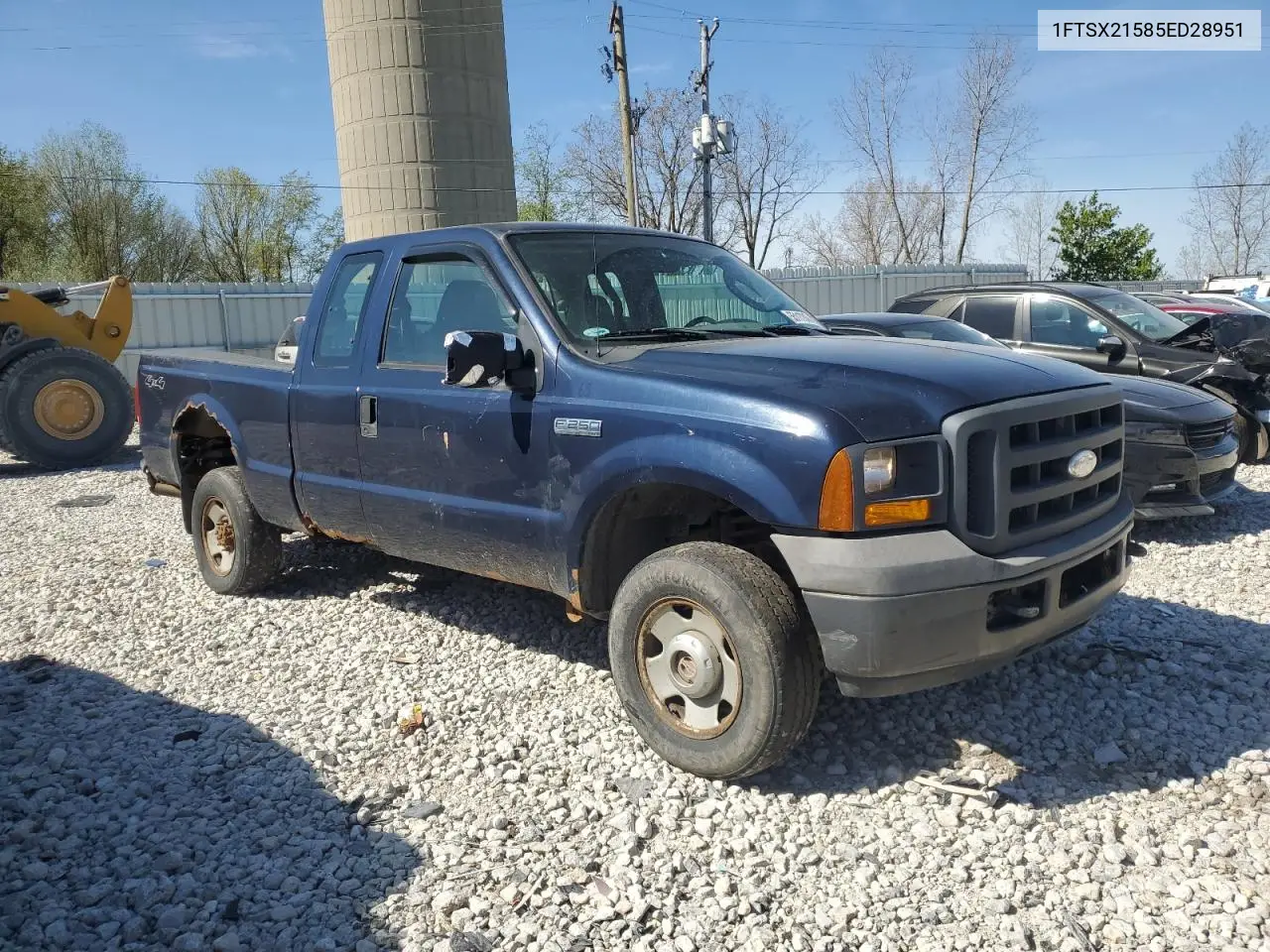 2005 Ford F250 Super Duty VIN: 1FTSX21585ED28951 Lot: 55117845