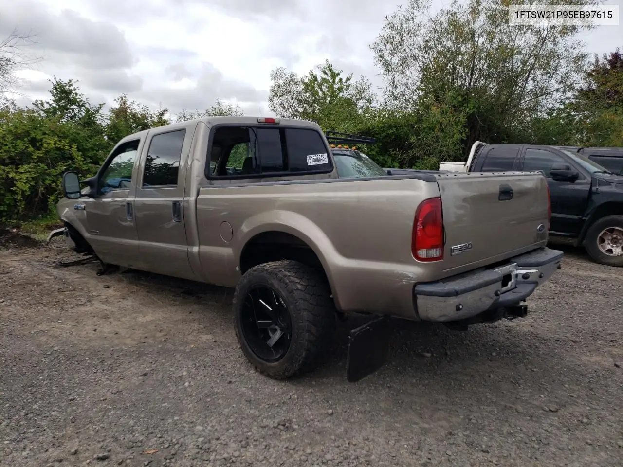 2005 Ford F250 Super Duty VIN: 1FTSW21P95EB97615 Lot: 61508645
