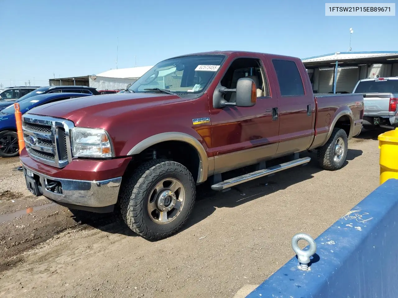 2005 Ford F250 Super Duty VIN: 1FTSW21P15EB89671 Lot: 62573455