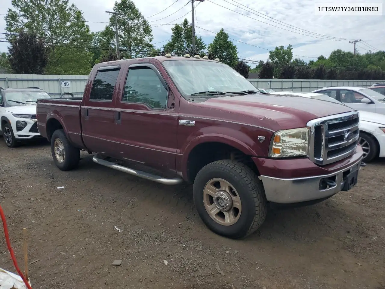 2006 Ford F250 Super Duty VIN: 1FTSW21Y36EB18983 Lot: 61766245