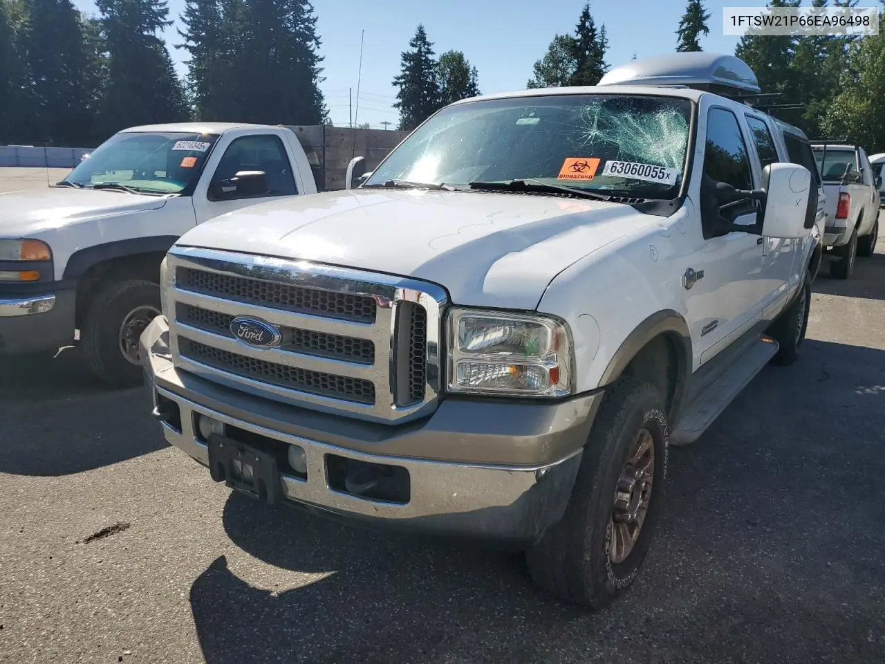 2006 Ford F250 Super Duty VIN: 1FTSW21P66EA96498 Lot: 63060055