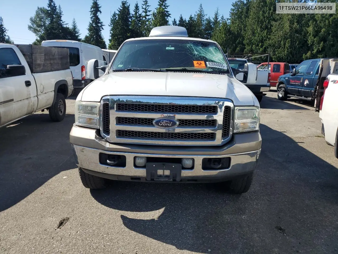 2006 Ford F250 Super Duty VIN: 1FTSW21P66EA96498 Lot: 63060055
