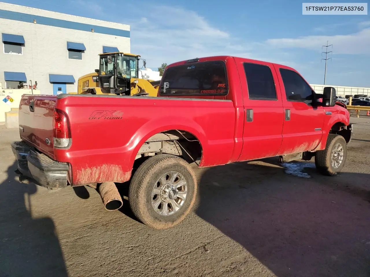 2007 Ford F250 Super Duty VIN: 1FTSW21P77EA53760 Lot: 62513245