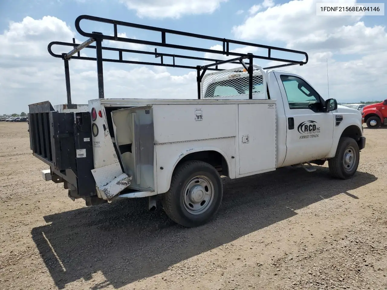 2008 Ford F250 Super Duty VIN: 1FDNF21568EA94146 Lot: 62833975