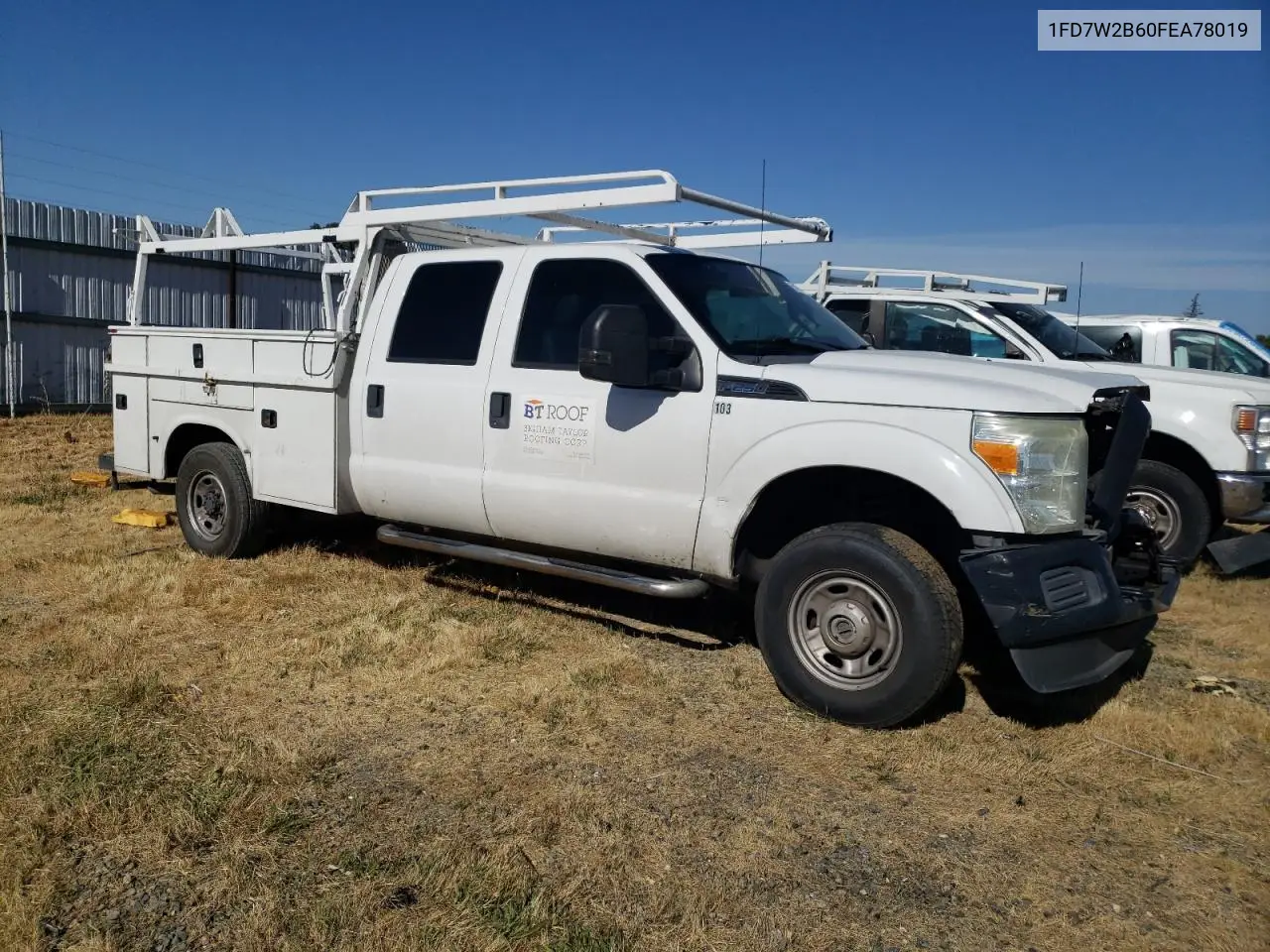 2015 Ford F250 Super Duty VIN: 1FD7W2B60FEA78019 Lot: 55198785