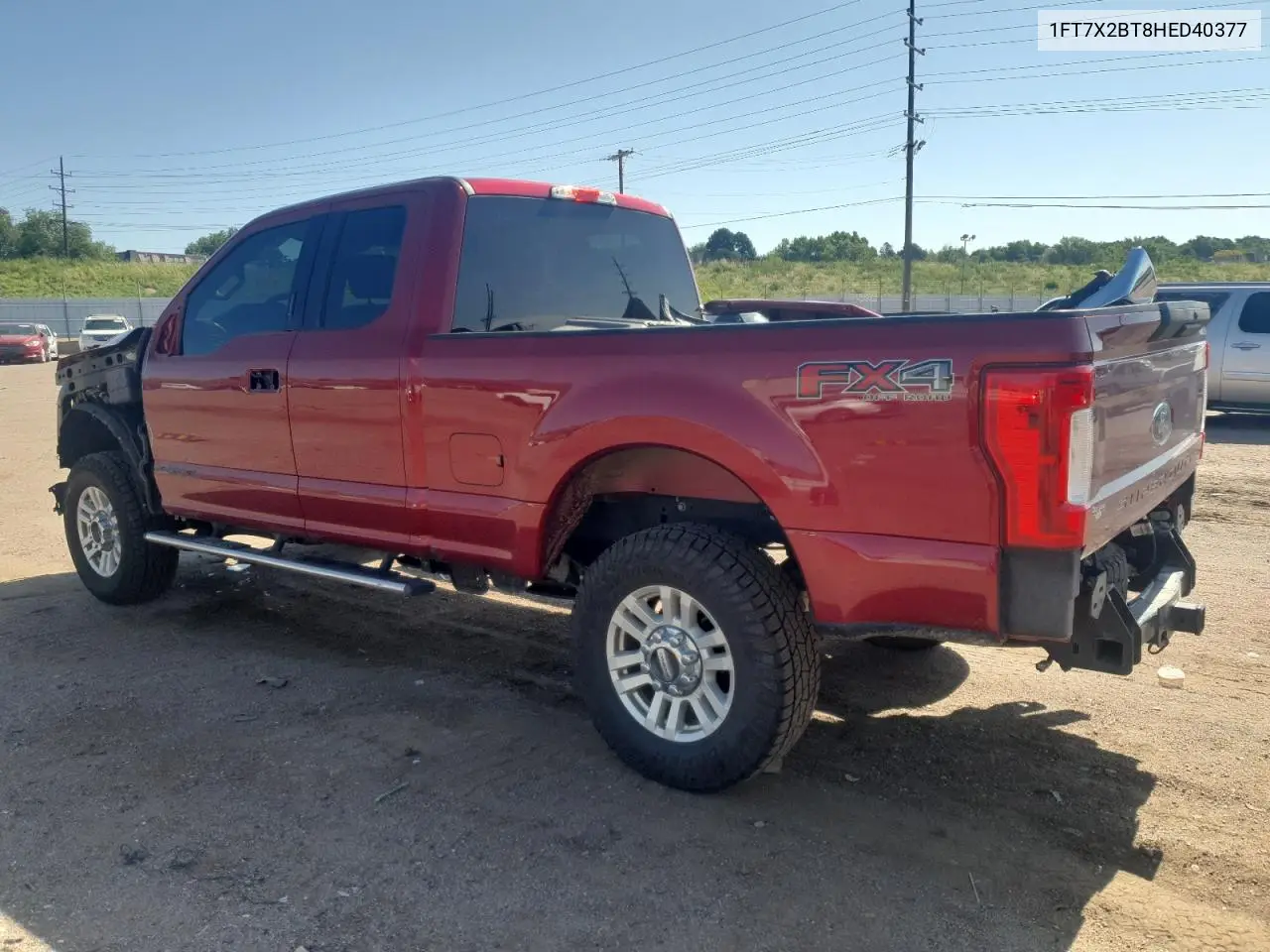2017 Ford F250 Super Duty VIN: 1FT7X2BT8HED40377 Lot: 62597385