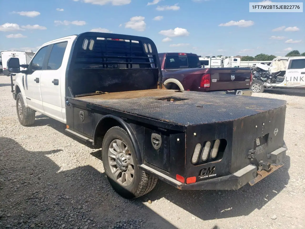 2018 Ford F250 Super Duty VIN: 1FT7W2BT5JEB22776 Lot: 56344455