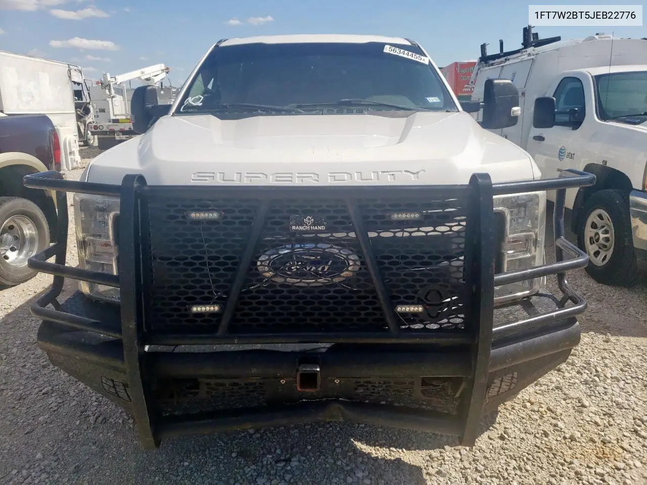 2018 Ford F250 Super Duty VIN: 1FT7W2BT5JEB22776 Lot: 56344455