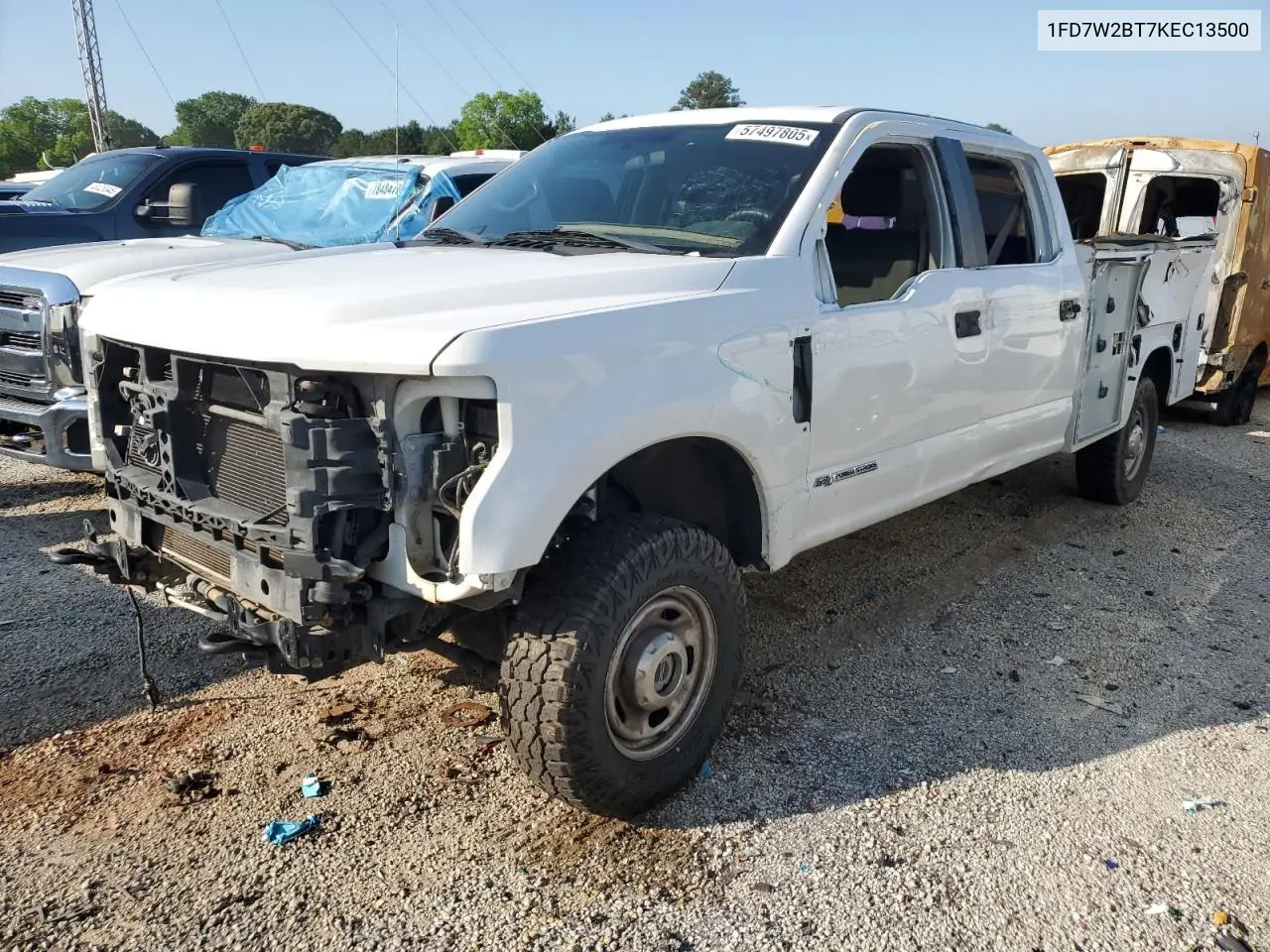 2019 Ford F250 Super Duty VIN: 1FD7W2BT7KEC13500 Lot: 57497805