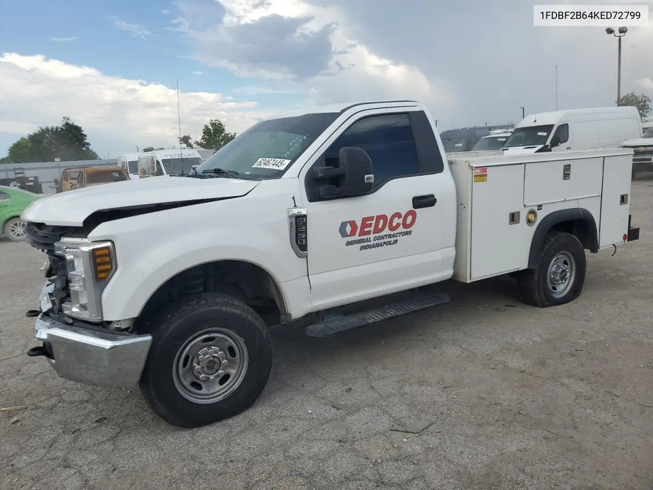 2019 Ford F250 Super Duty VIN: 1FDBF2B64KED72799 Lot: 62467445