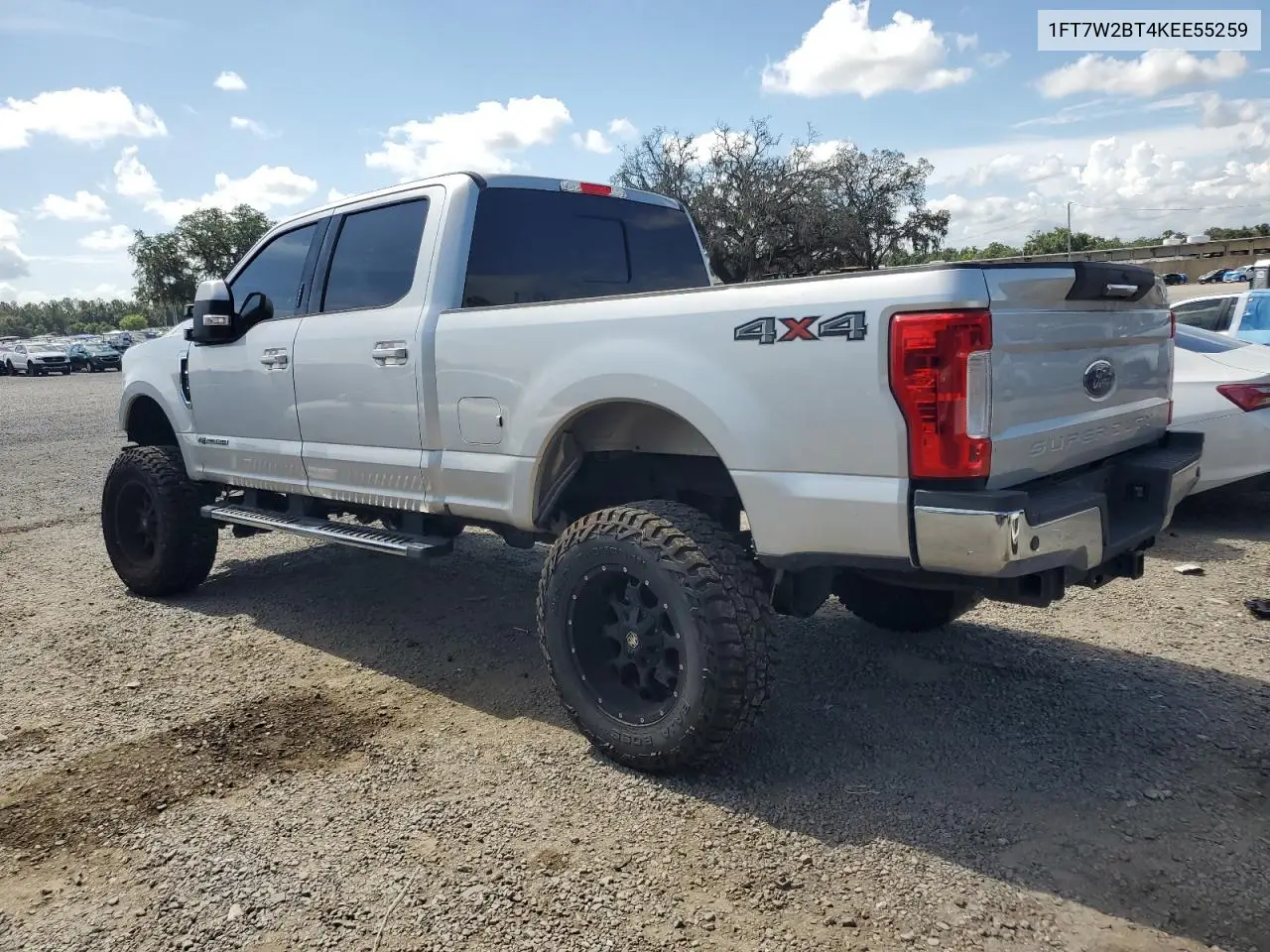 2019 Ford F250 Super Duty VIN: 1FT7W2BT4KEE55259 Lot: 62821935