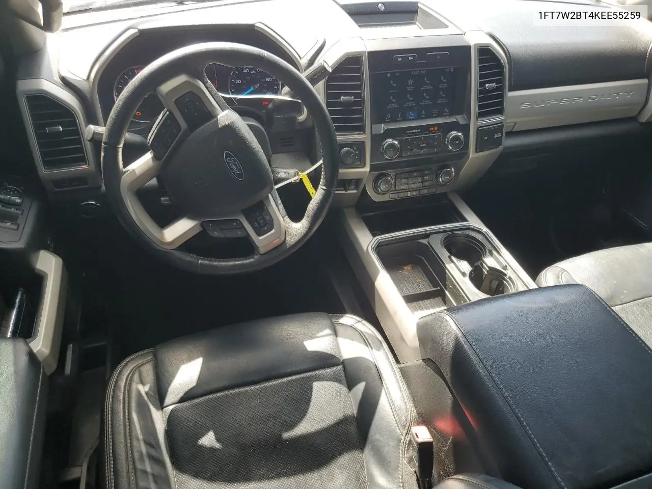 2019 Ford F250 Super Duty VIN: 1FT7W2BT4KEE55259 Lot: 62821935