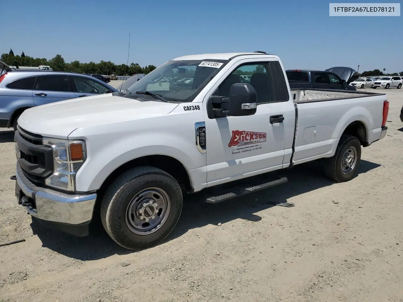 2020 Ford F250 Super Duty VIN: 1FTBF2A67LED78121 Lot: 62741305