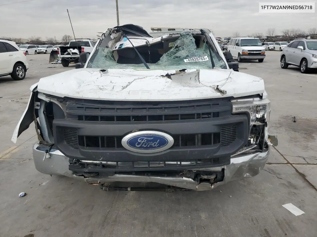 2022 Ford F250 Super Duty VIN: 1FT7W2AN9NED56718 Lot: 42820765