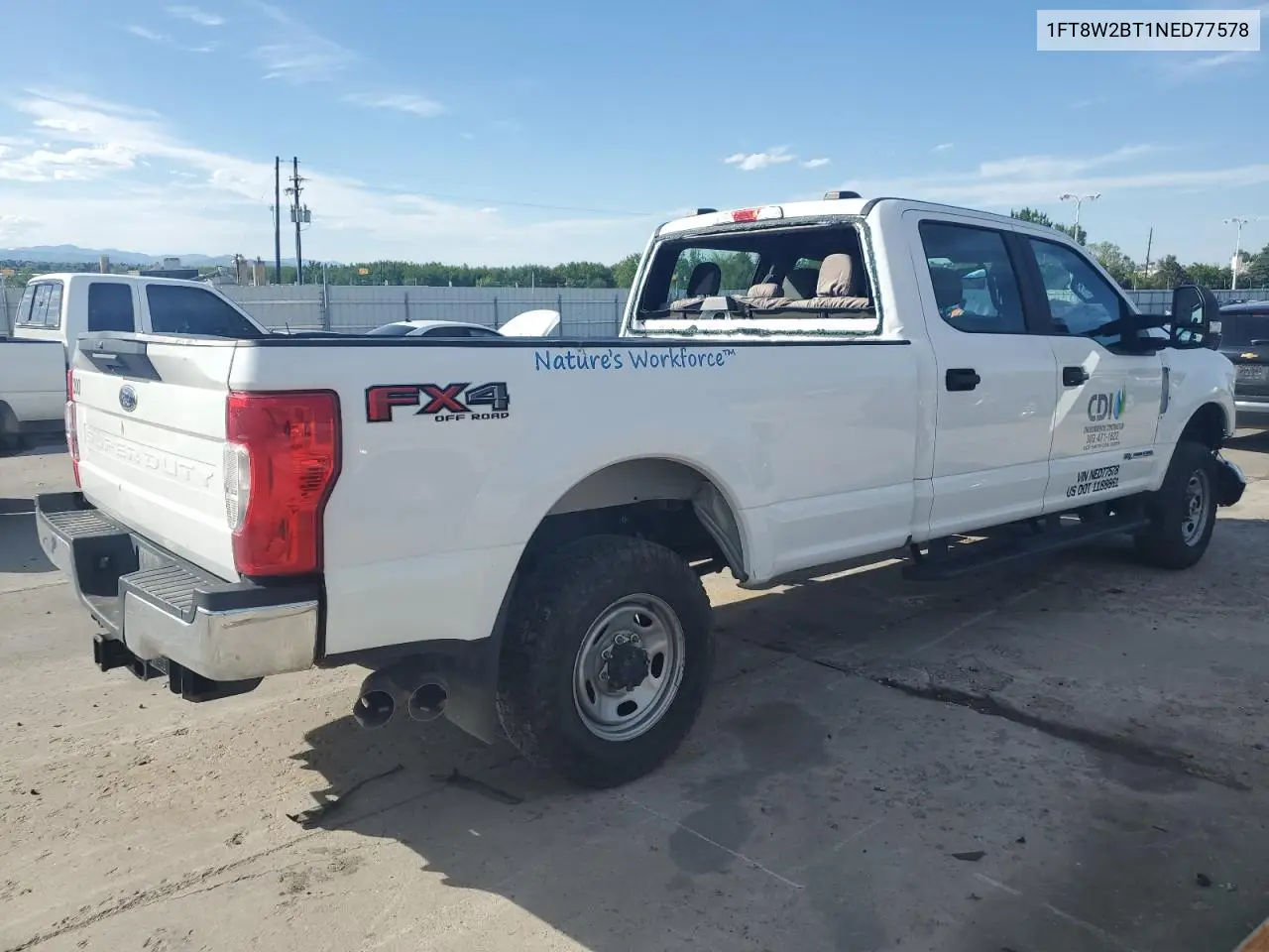 2022 Ford F250 Super Duty VIN: 1FT8W2BT1NED77578 Lot: 55841935