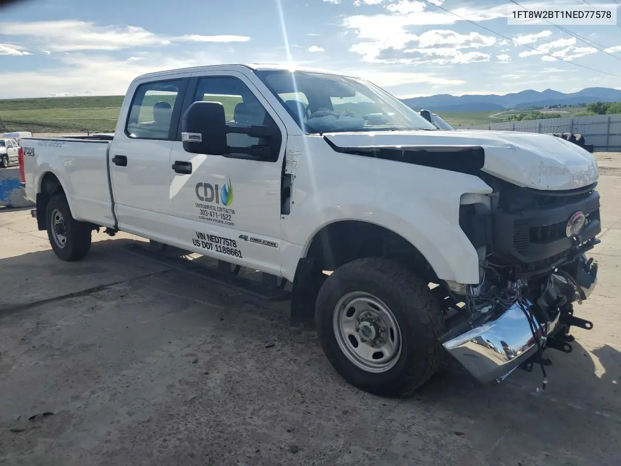2022 Ford F250 Super Duty VIN: 1FT8W2BT1NED77578 Lot: 55841935