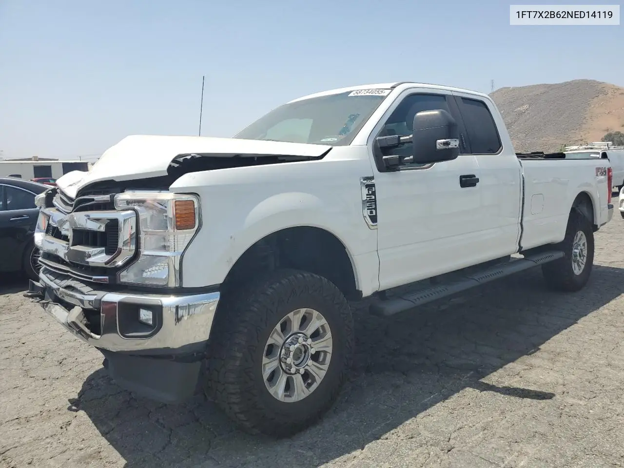 2022 Ford F250 Super Duty VIN: 1FT7X2B62NED14119 Lot: 58734055