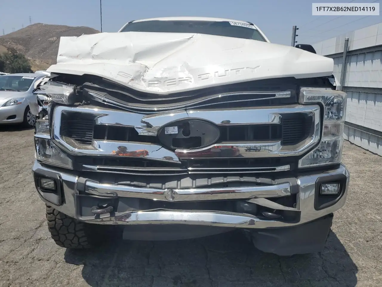 2022 Ford F250 Super Duty VIN: 1FT7X2B62NED14119 Lot: 58734055