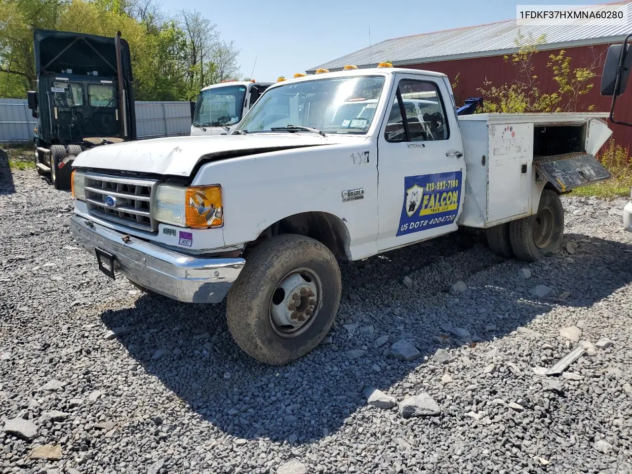 1991 Ford F350 VIN: 1FDKF37HXMNA60280 Lot: 56526745