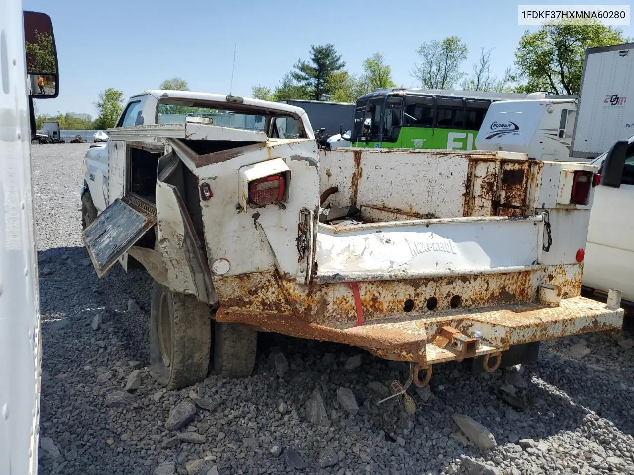 1991 Ford F350 VIN: 1FDKF37HXMNA60280 Lot: 56526745