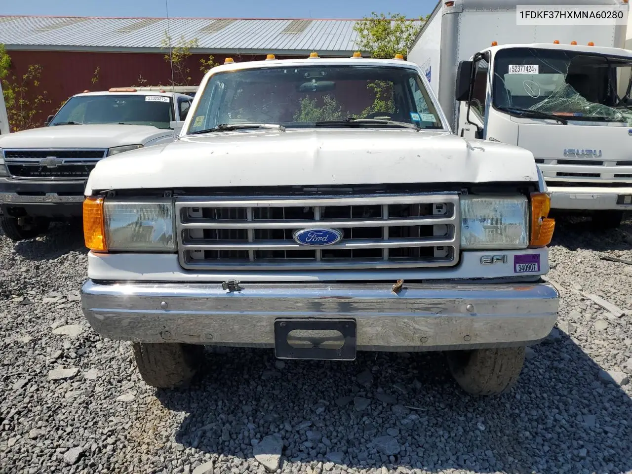 1991 Ford F350 VIN: 1FDKF37HXMNA60280 Lot: 56526745