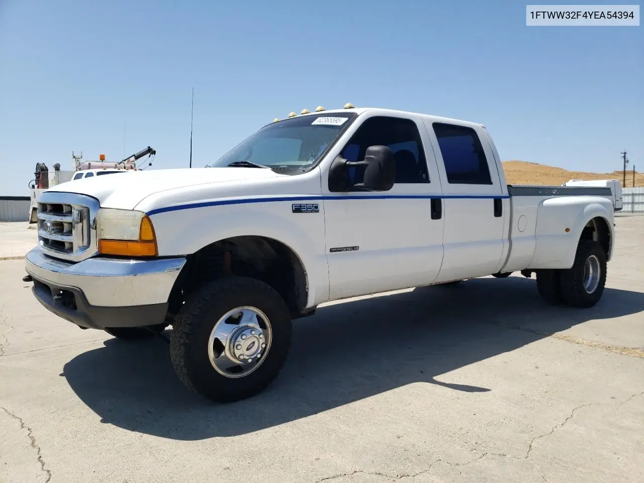 2000 Ford F350 Super Duty VIN: 1FTWW32F4YEA54394 Lot: 62365595