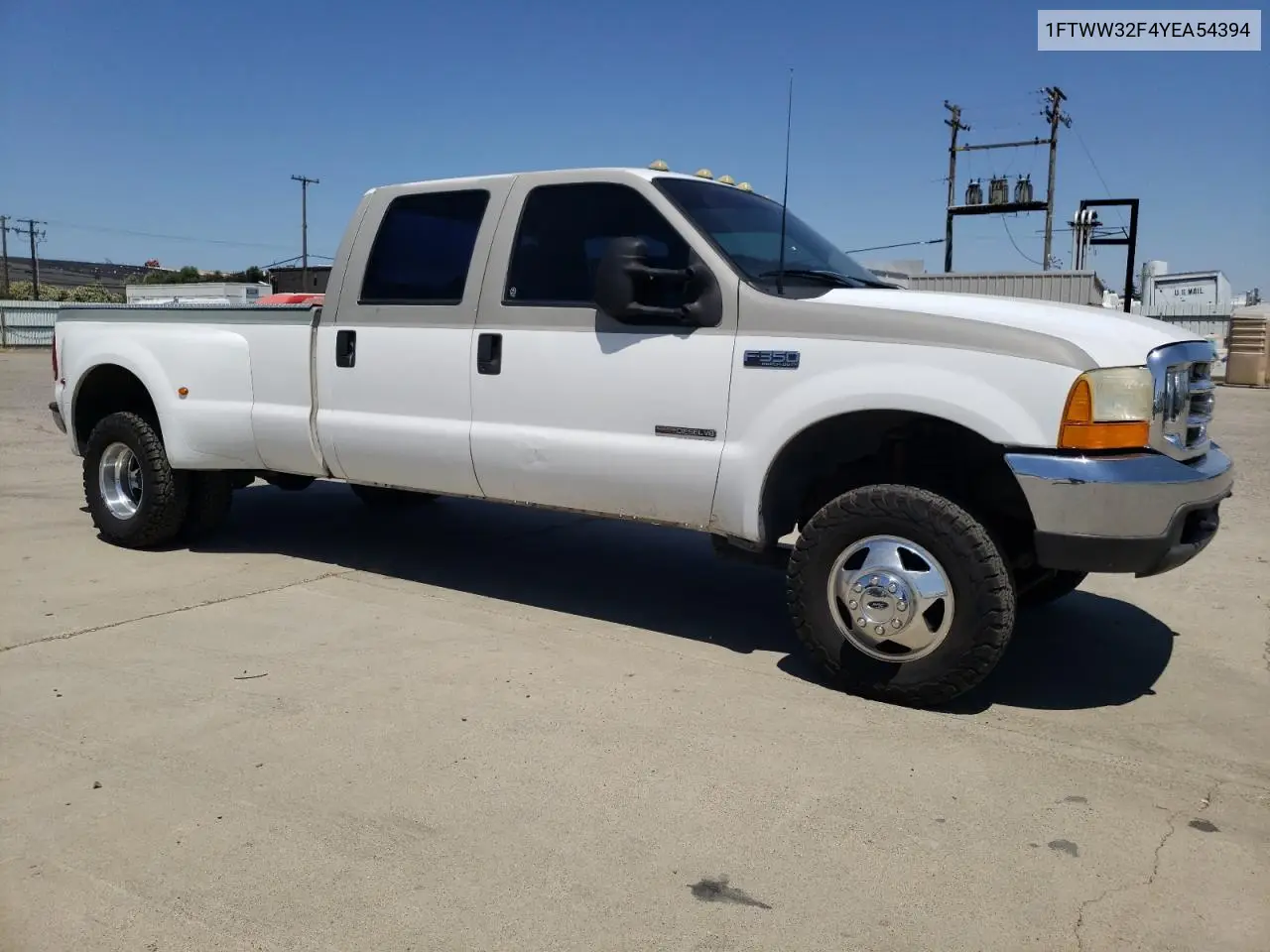 2000 Ford F350 Super Duty VIN: 1FTWW32F4YEA54394 Lot: 62365595