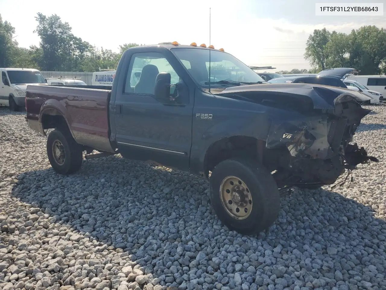 2000 Ford F350 Srw Super Duty VIN: 1FTSF31L2YEB68643 Lot: 62538365