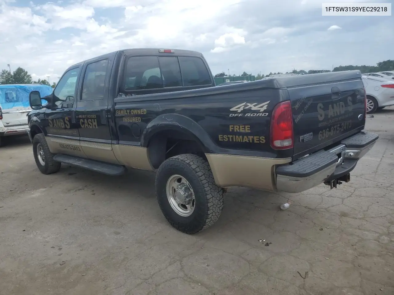 2000 Ford F350 Srw Super Duty VIN: 1FTSW31S9YEC29218 Lot: 62719075