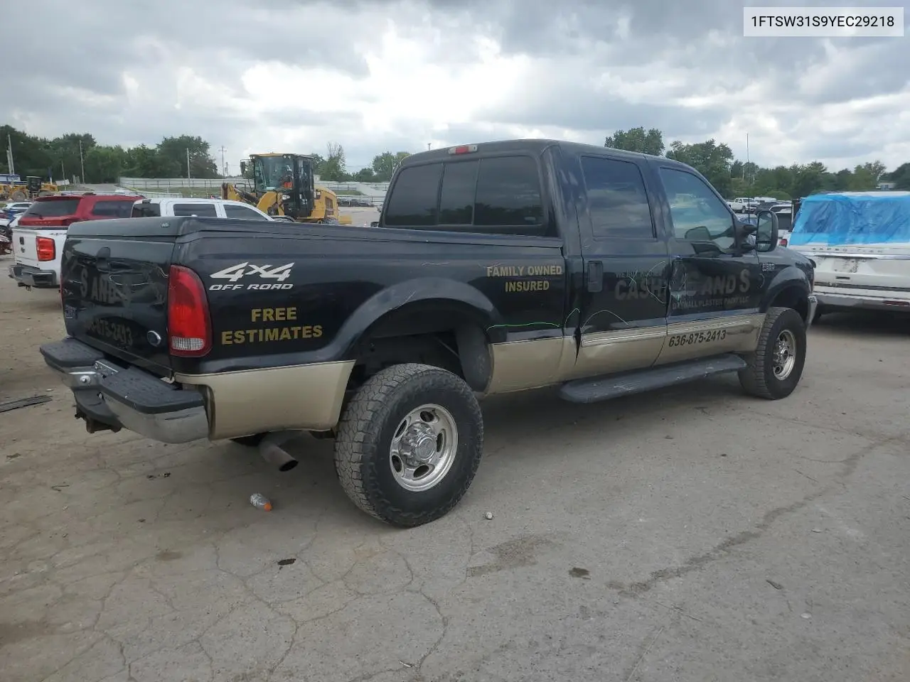 2000 Ford F350 Srw Super Duty VIN: 1FTSW31S9YEC29218 Lot: 62719075