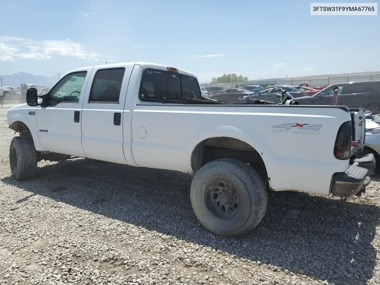 2000 Ford F350 Srw Super Duty VIN: 3FTSW31F9YMA67765 Lot: 62752475