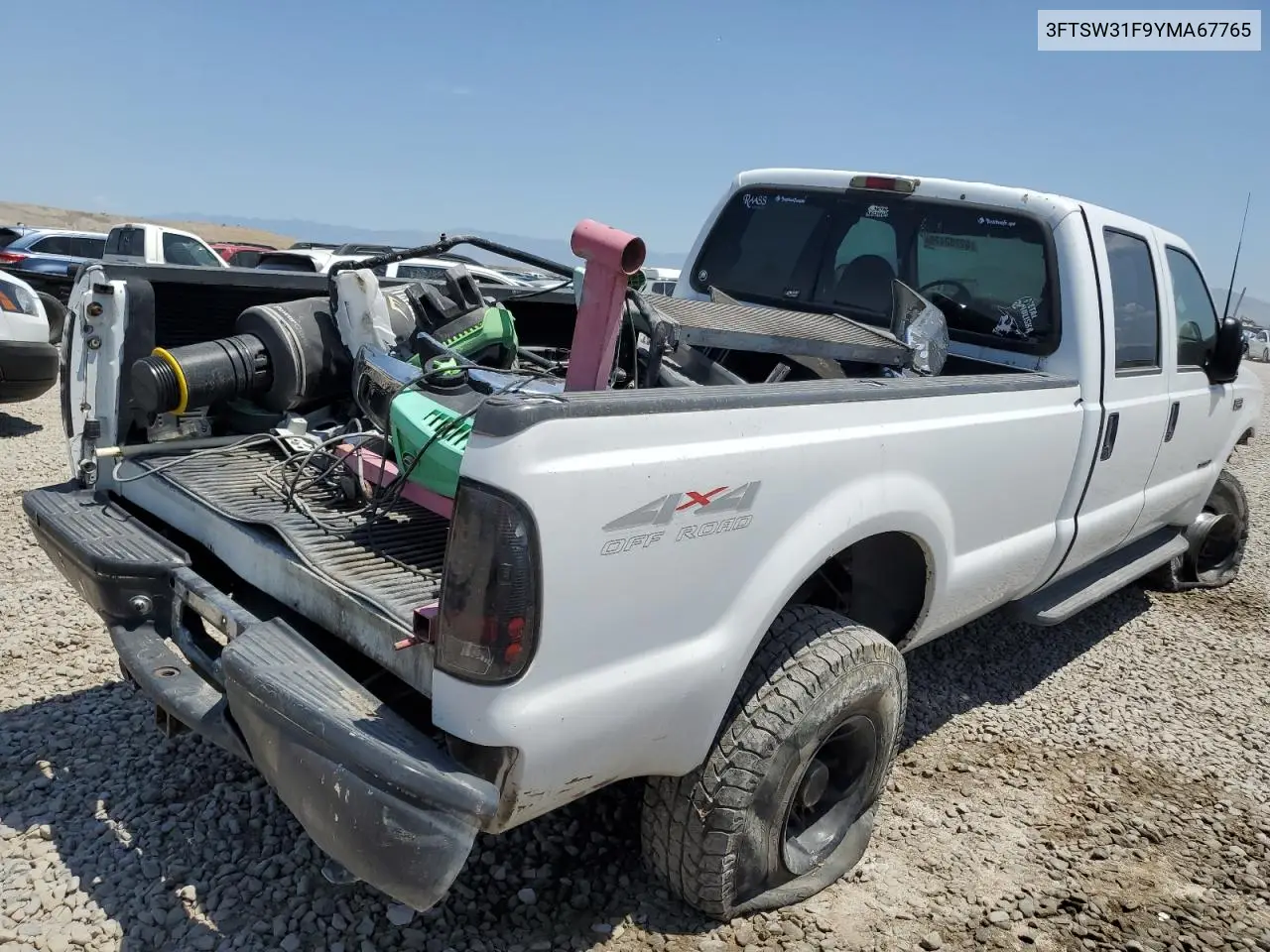 2000 Ford F350 Srw Super Duty VIN: 3FTSW31F9YMA67765 Lot: 62752475