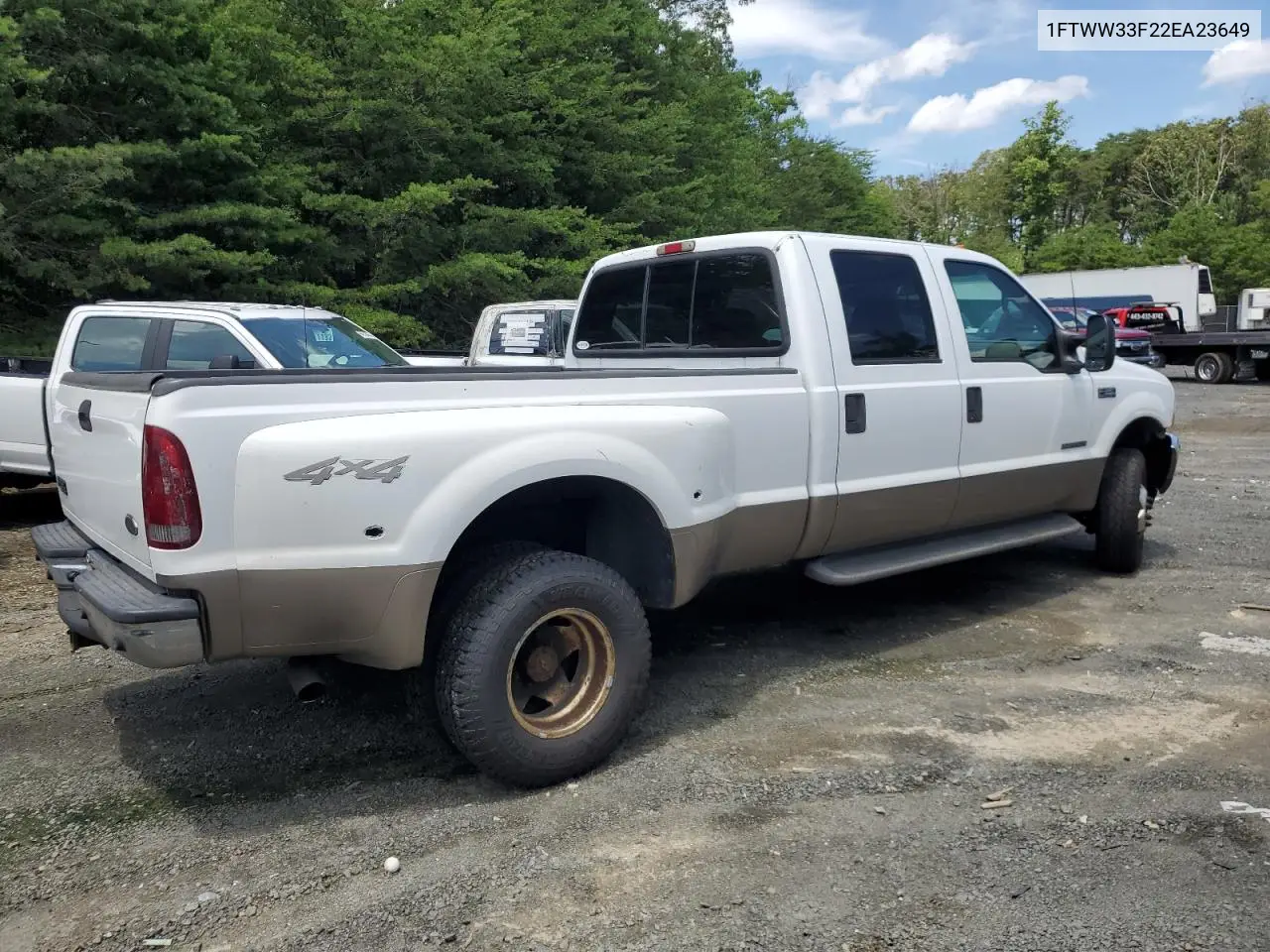 2002 Ford F350 Super Duty VIN: 1FTWW33F22EA23649 Lot: 61081035