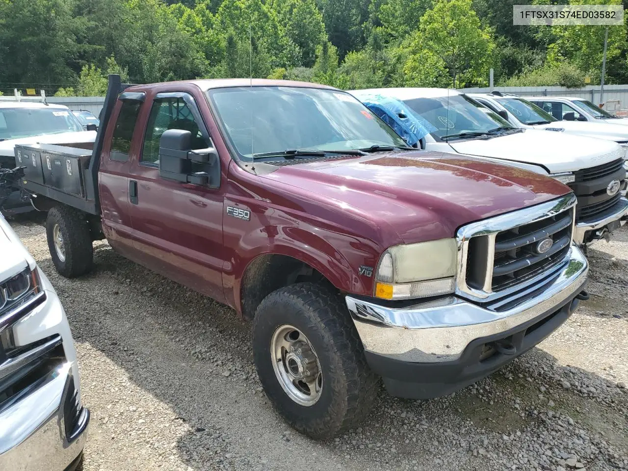 2004 Ford F350 Srw Super Duty VIN: 1FTSX31S74ED03582 Lot: 61718675