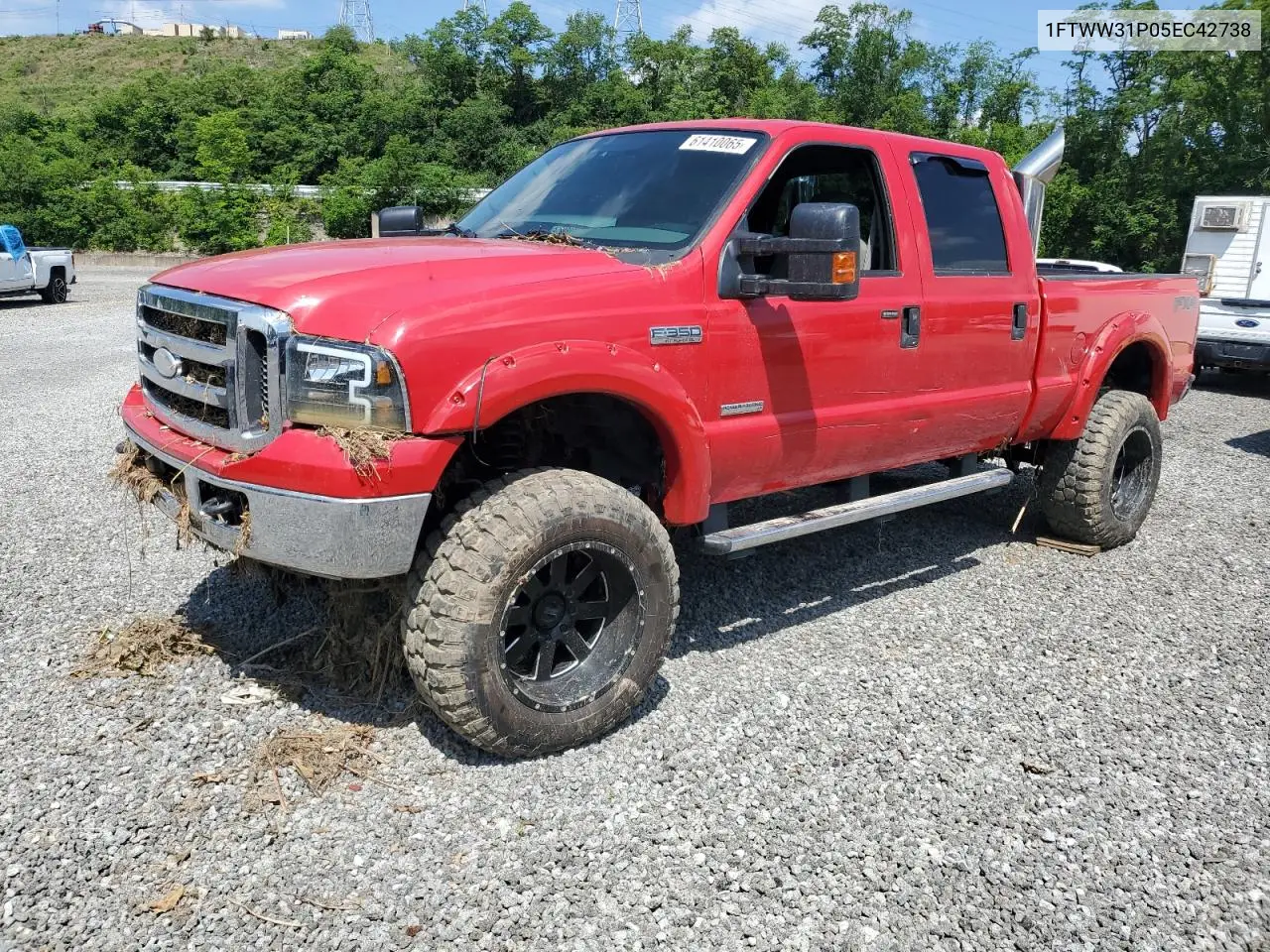 2005 Ford F350 Srw Super Duty VIN: 1FTWW31P05EC42738 Lot: 61410065