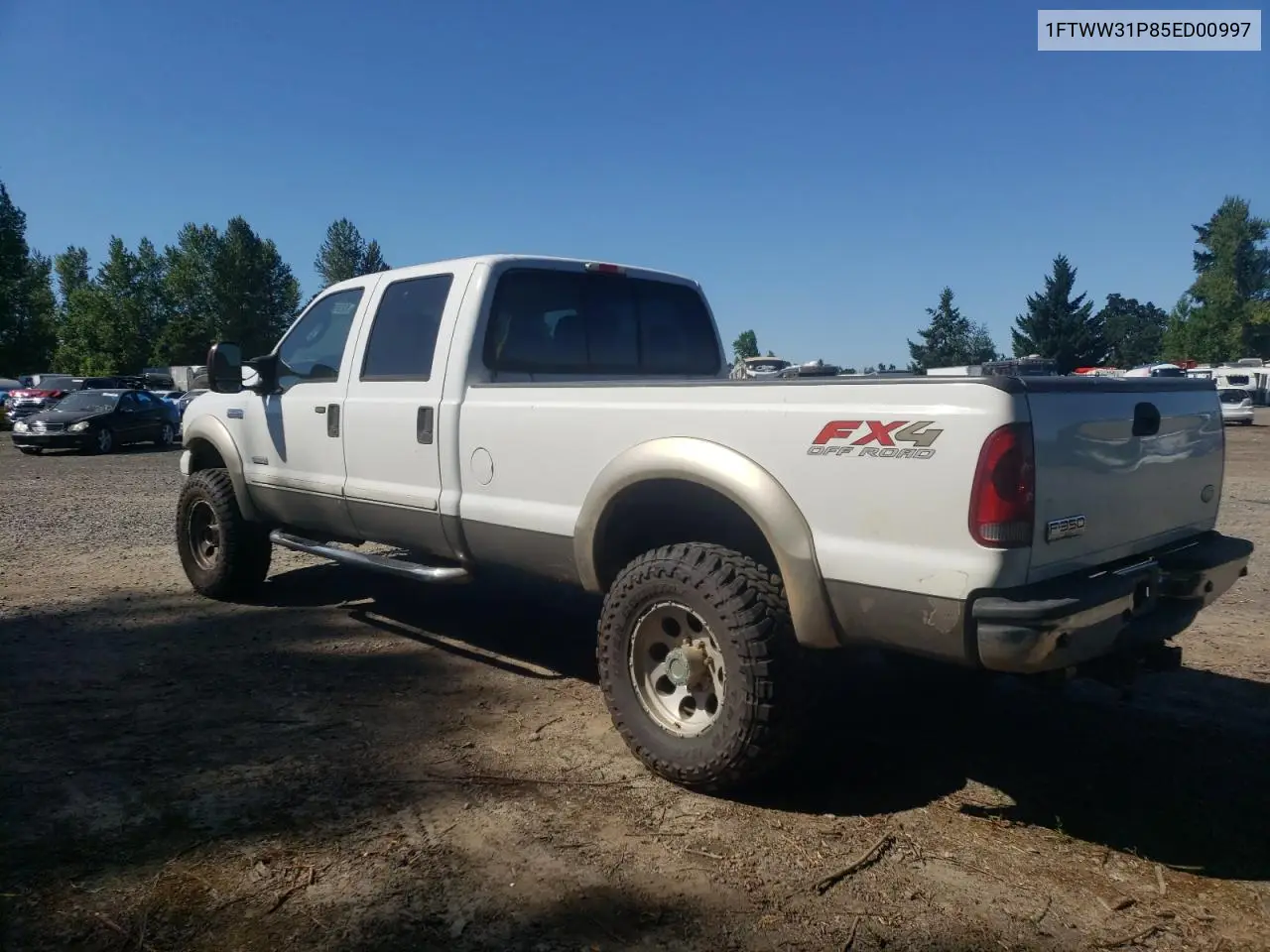 2005 Ford F350 Srw Super Duty VIN: 1FTWW31P85ED00997 Lot: 62698645