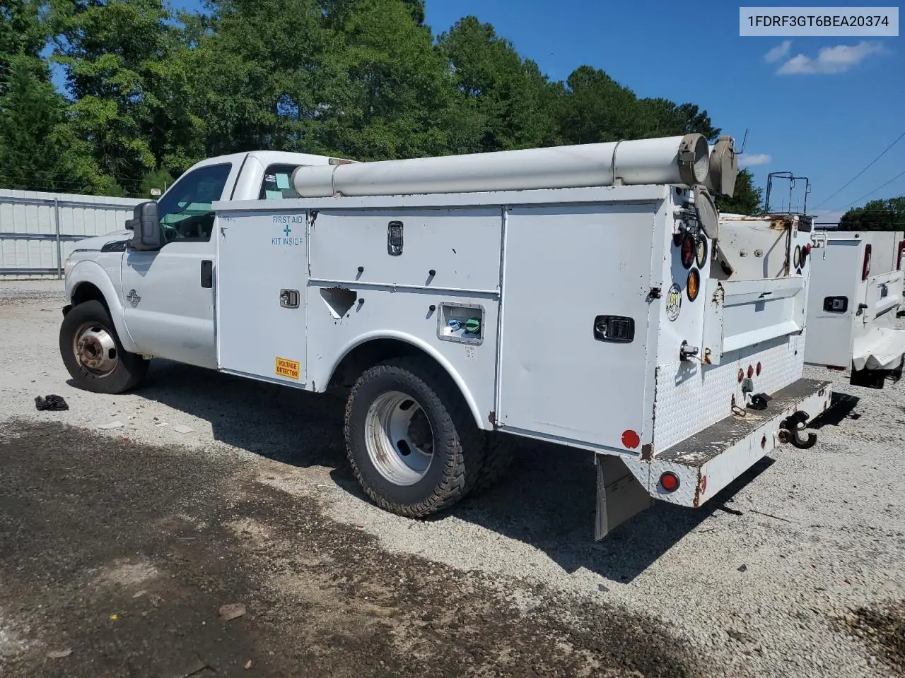 2011 Ford F350 Super Duty VIN: 1FDRF3GT6BEA20374 Lot: 62145035